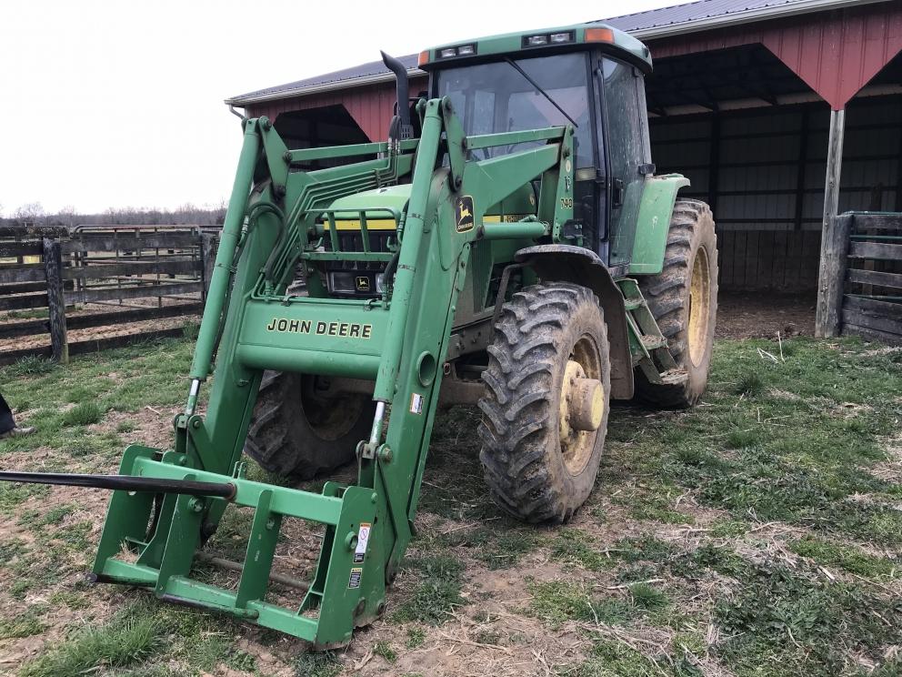 John Deere front loader mount bale spear