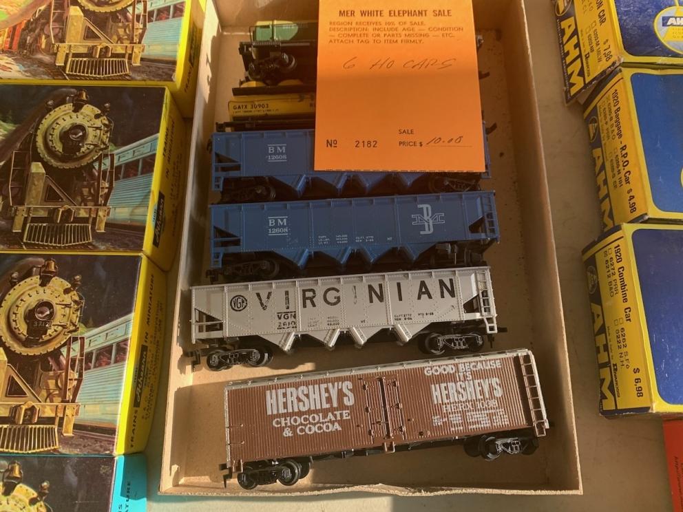 Hopper Cars, Virginian Hopper car, and Hershey's Chocolate Box Car