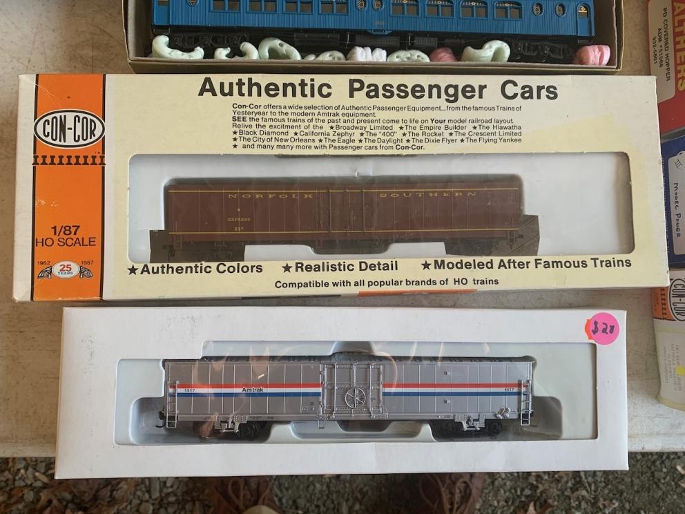 Norfolk Western Box Car and Amtrak Box Car