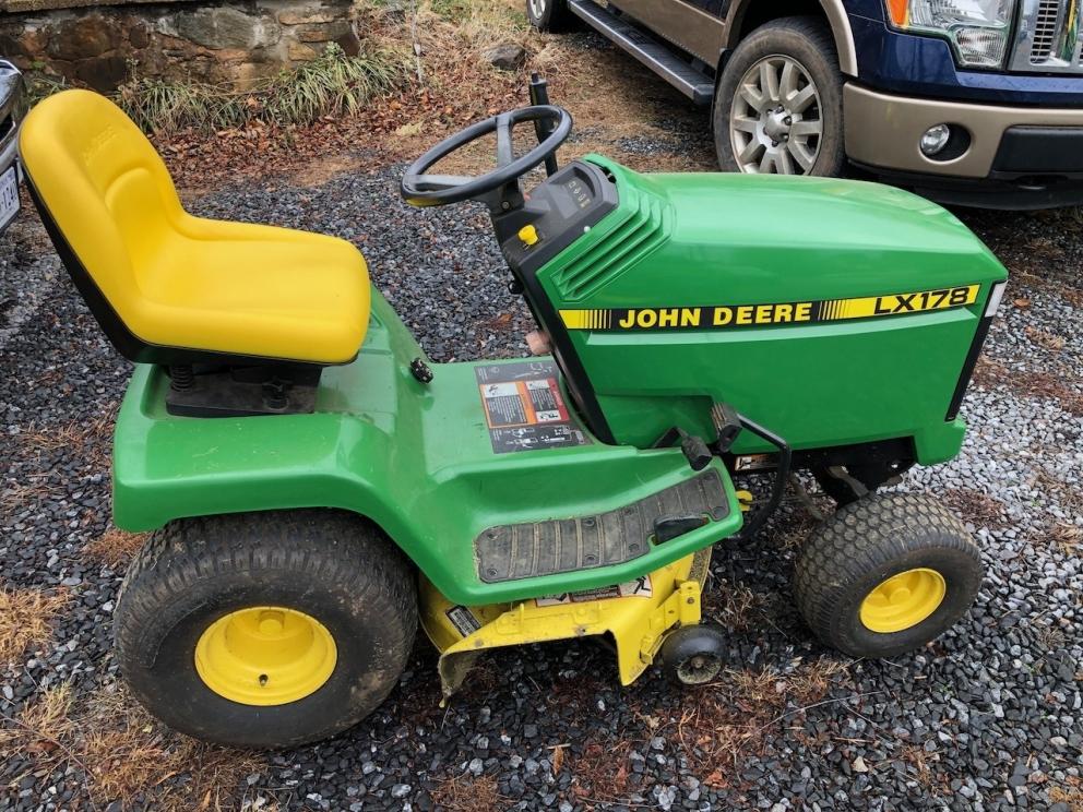 JD LX178 Tractor with Deck, 10 HP Kohler engine
