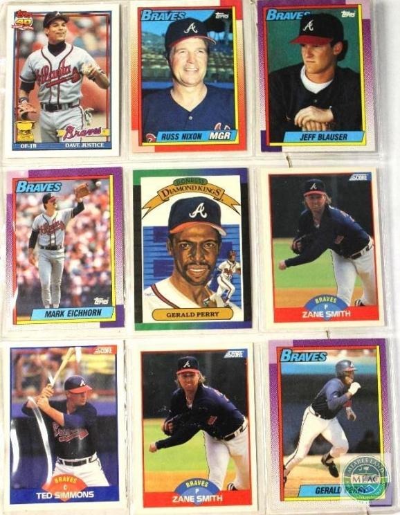 Sheets of Collectible Baseball and Sports Trading Cards