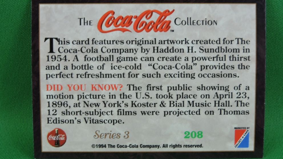 Coca-Cola Collector Cards Tin Box 5 Embossed Metal Cards (G16